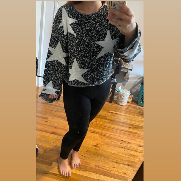 SHEIN Drop Shoulder Star Sweater - Picture 5 of 5